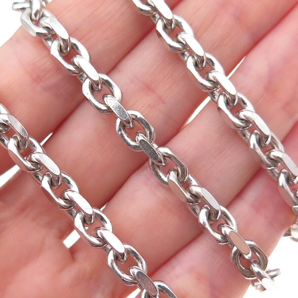 Karizia Spa KA-1772 925 Sterling Silver Italy Cable Chain Necklace 24"
